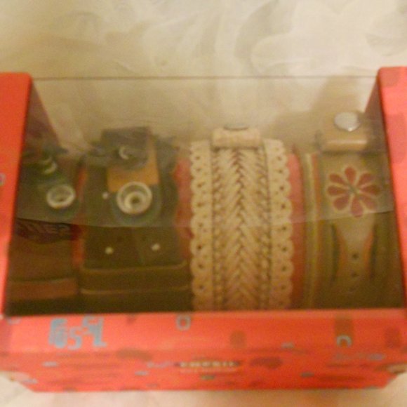 NIB Bundle 3 Fossil Leather Watch Bands 2 Brown 1 Tan/Beige and 1 Pre-owned - Picture 8 of 9